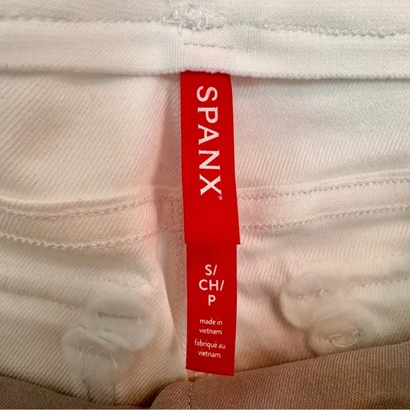 Spanx Stretch Twill Cropped Wide Leg Pants, WhiteSize Small